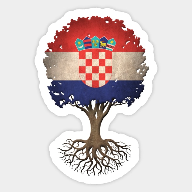 Tree of Life with Croatian Flag Sticker by jeffbartels